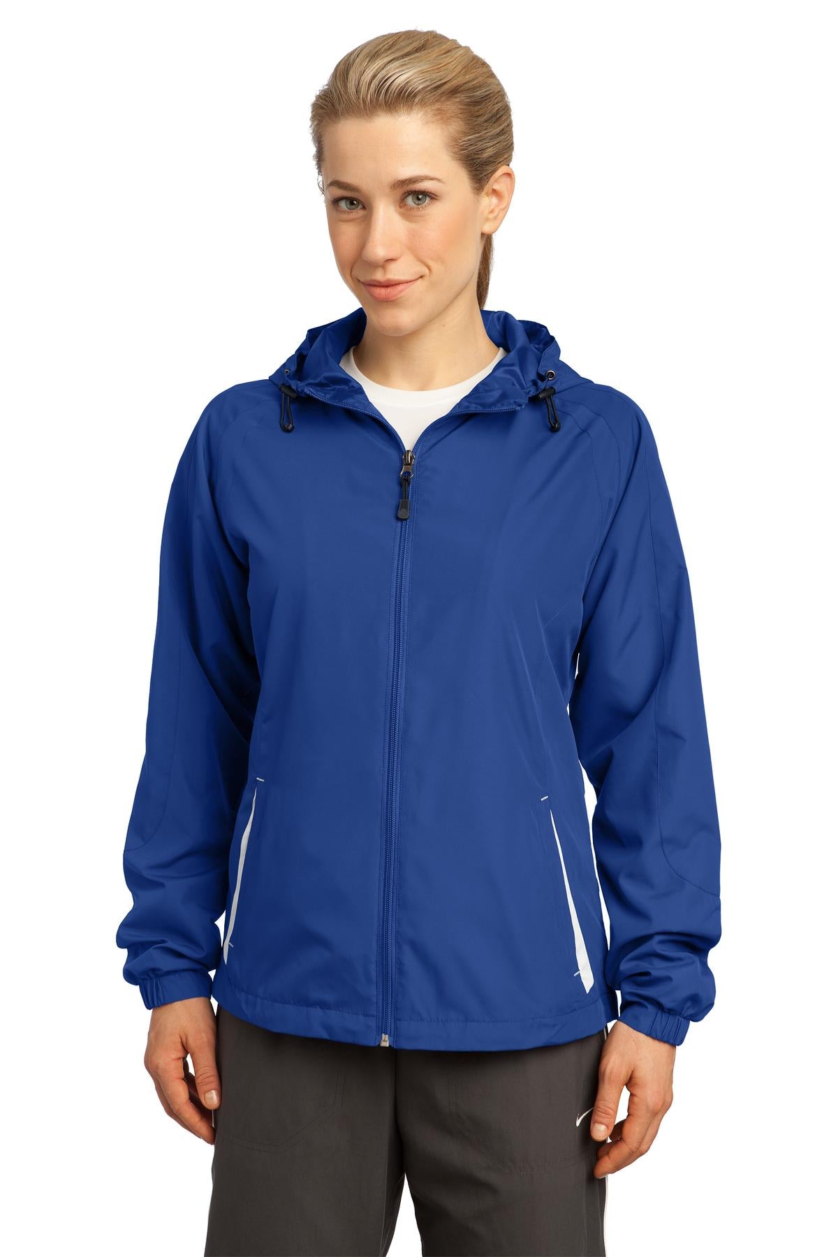 Sport-Tek Women's Colorblock Hooded Raglan Jacket