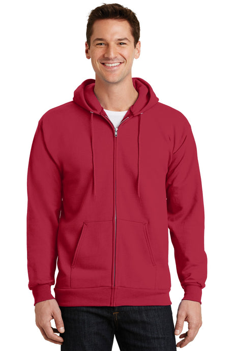 Port & Company - Men's Essential Fleece Full-Zip Hooded Sweatshirt Port & Company