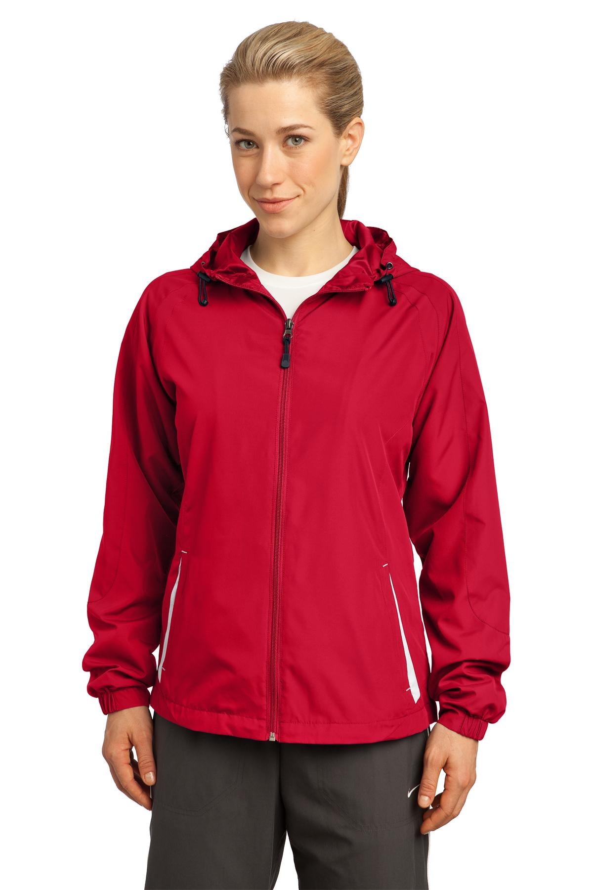 Sport-Tek Women's Colorblock Hooded Raglan Jacket