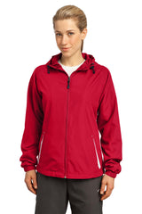 Sport-Tek Women's Colorblock Hooded Raglan Jacket