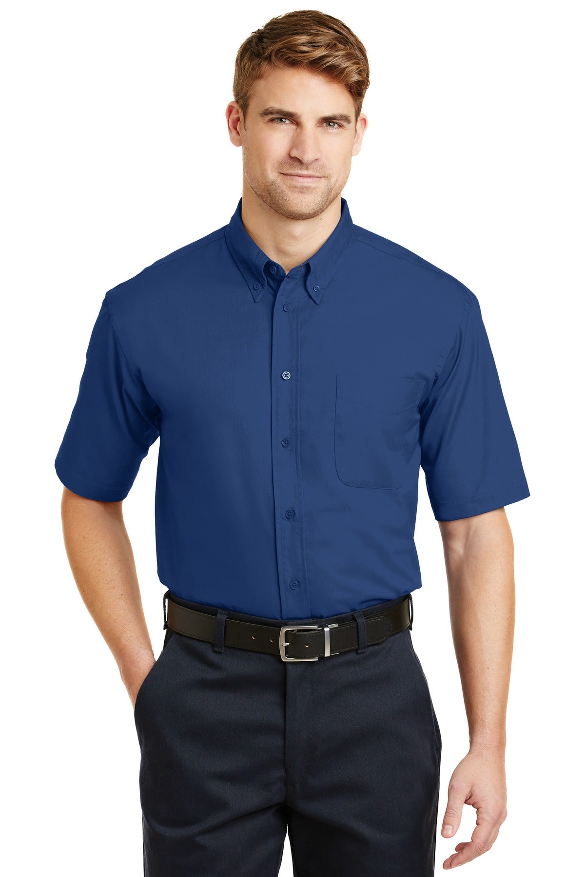 CornerStone Men's Short Sleeve SuperPro Twill Shirt. SP18 CornerStone