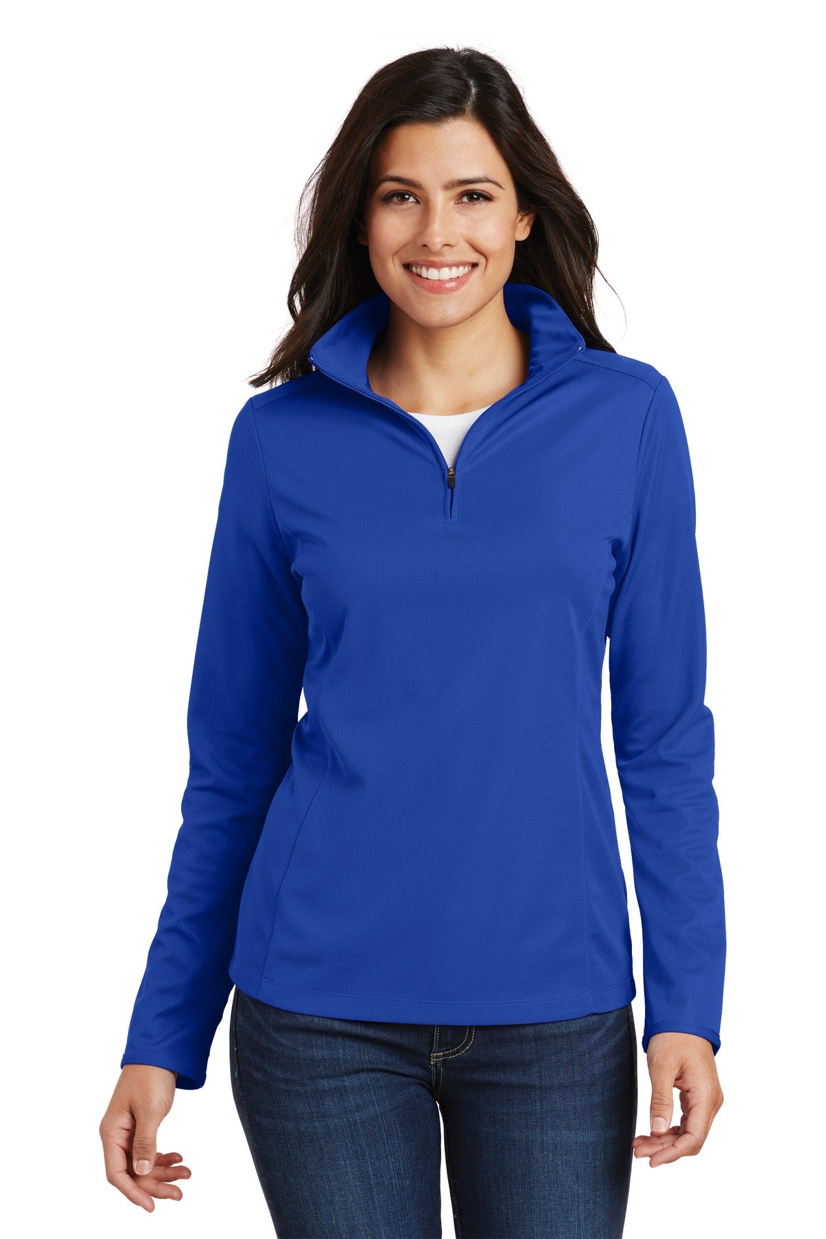 Port Authority Women's Pinpoint Mesh 1/2-Zip . L806