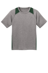 Sport-Tek Youth Heather Colorblock Contender Tee YST361
