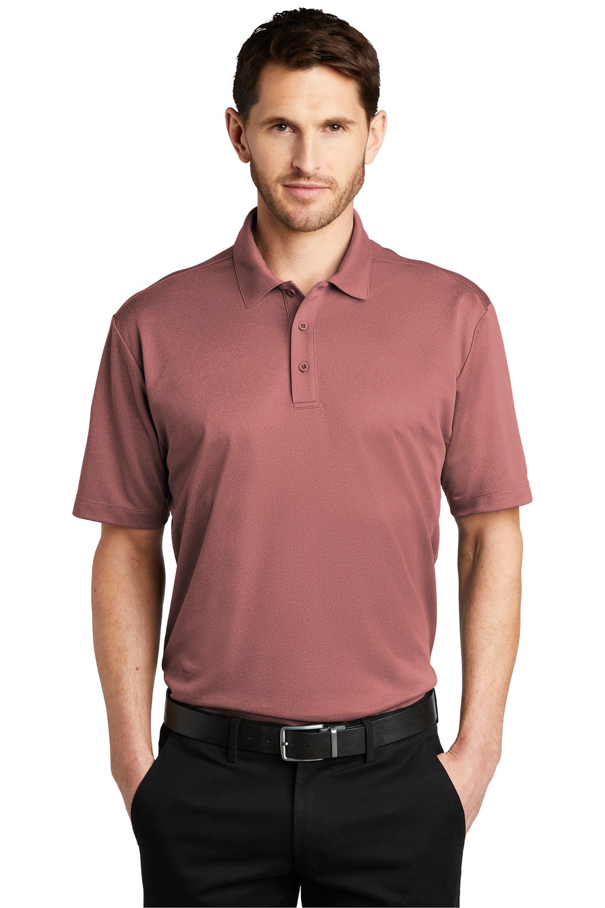 Port Authority Men's Heathered Silk Touch  Performance Polo. K542