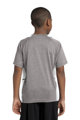 Sport-Tek Youth Heather Colorblock Contender Tee YST361