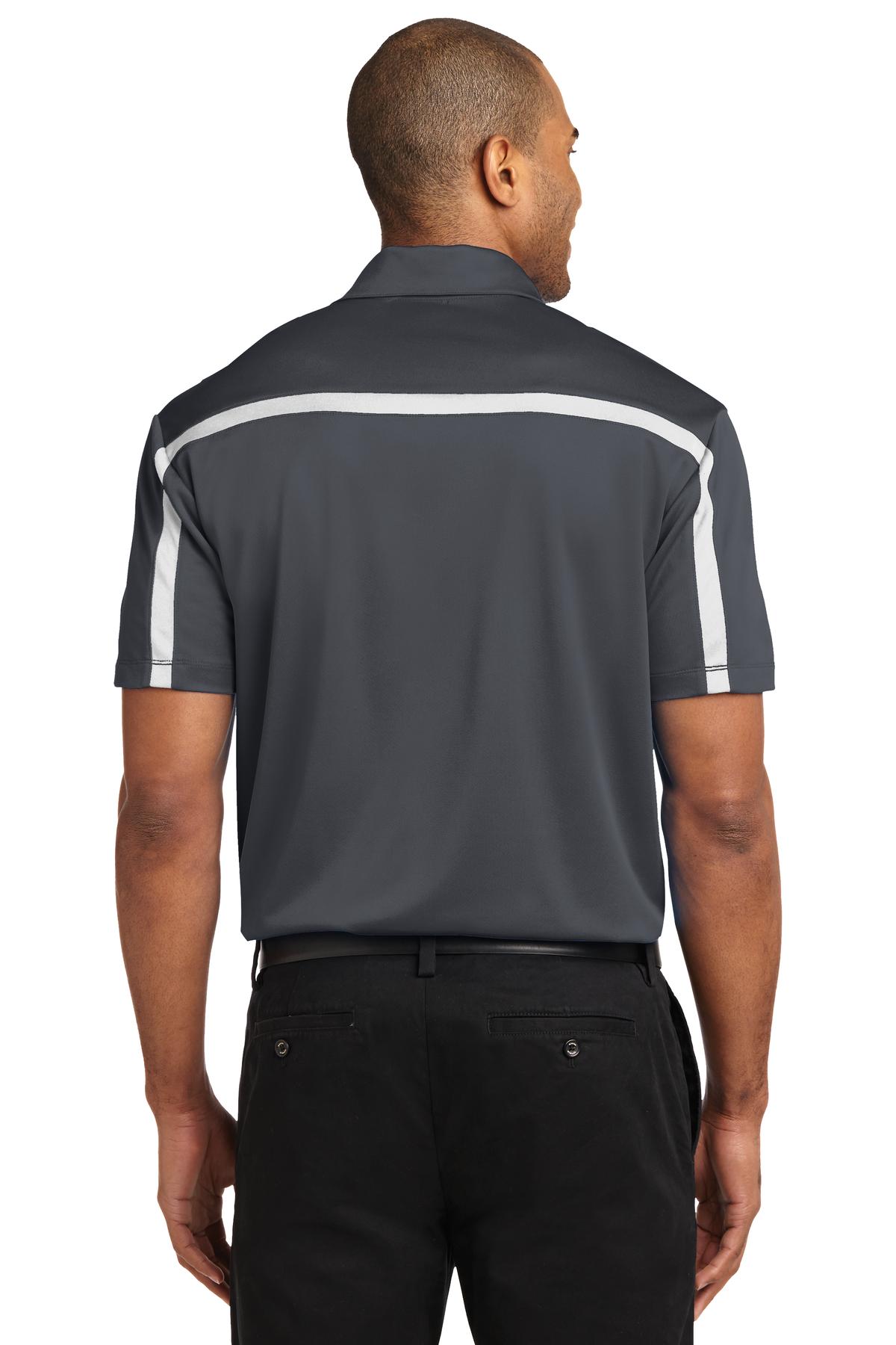 Port Authority Men's Silk Touch Performance Colorblock Stripe Polo. K547