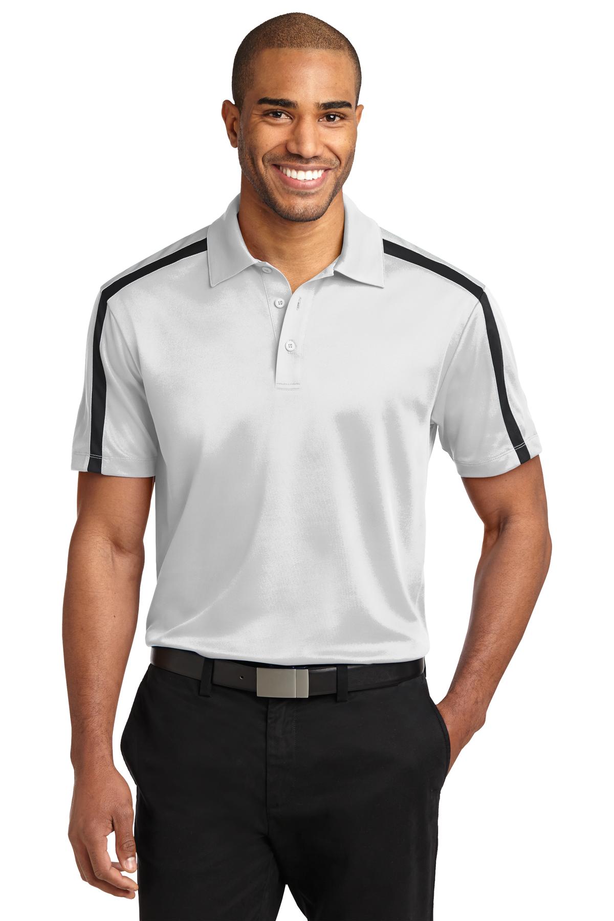 Port Authority Men's Silk Touch Performance Colorblock Stripe Polo. K547