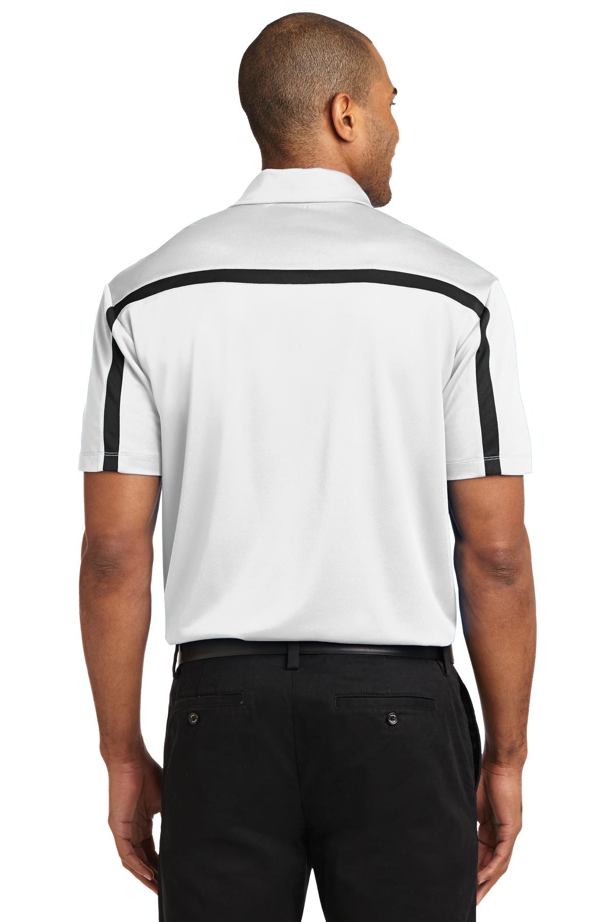 Port Authority Men's Silk Touch Performance Colorblock Stripe Polo. K547