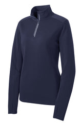 Sport-Tek Women's Sport-Wick Textured 1/4-Zip Pullover LST860