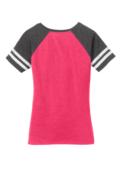 District  Women's Game V-Neck Tee. DM476