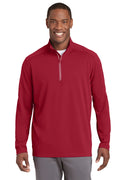 Sport-Tek Men's Sport-Wick Textured 1/4-Zip Pullover
