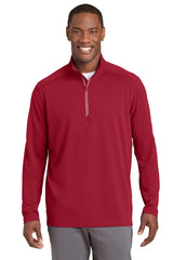 Sport-Tek Men's Sport-Wick Textured 1/4-Zip Pullover