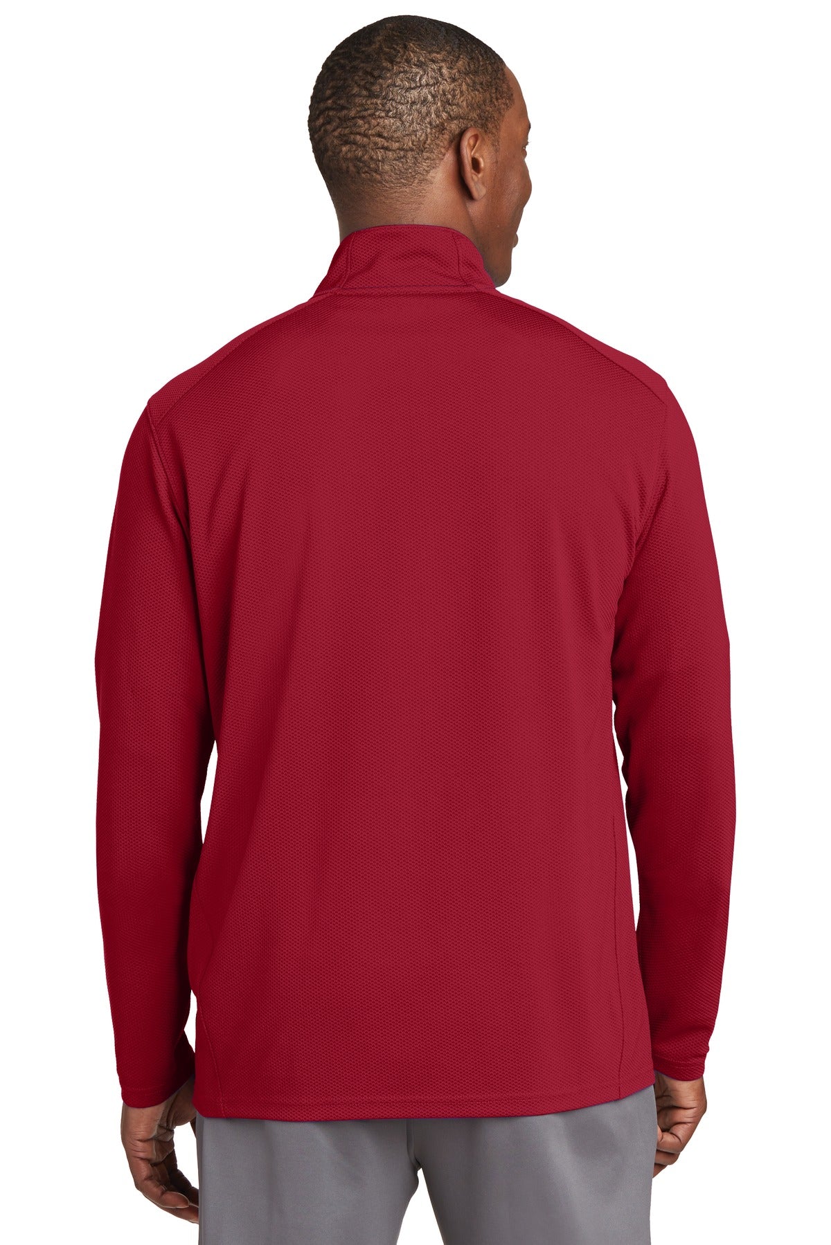 Sport-Tek Men's Sport-Wick Textured 1/4-Zip Pullover