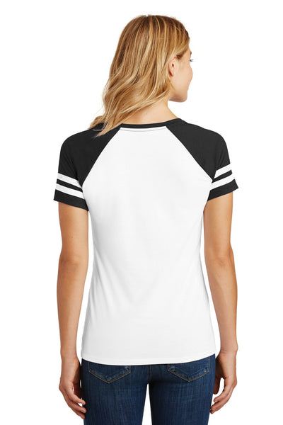 District  Women's Game V-Neck Tee. DM476