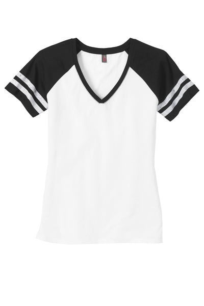 District  Women's Game V-Neck Tee. DM476