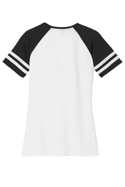 District  Women's Game V-Neck Tee. DM476