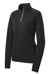 Sport-Tek Women's Sport-Wick Textured 1/4-Zip Pullover LST860