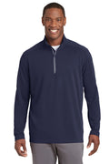 Sport-Tek Men's Sport-Wick Textured 1/4-Zip Pullover