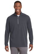 Sport-Tek Men's Sport-Wick Textured 1/4-Zip Pullover