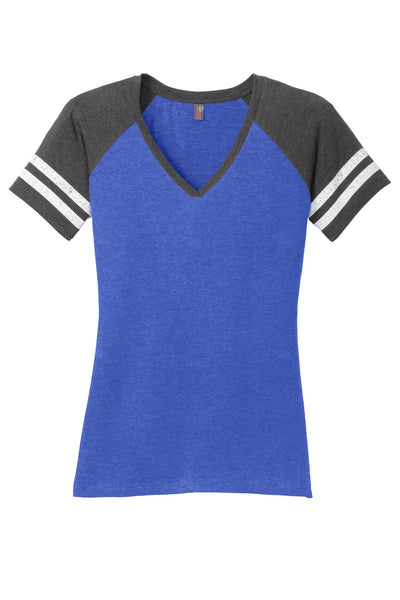 District  Women's Game V-Neck Tee. DM476