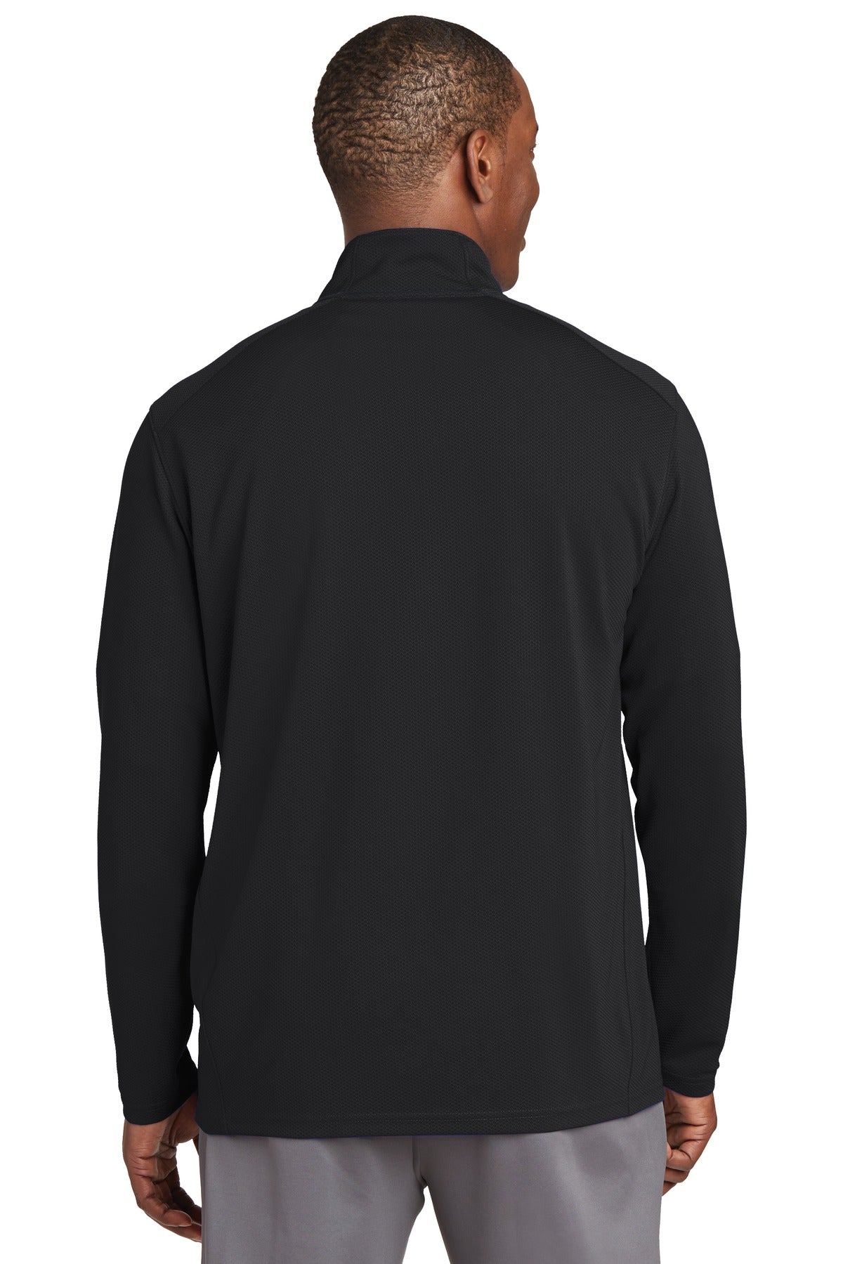 Sport-Tek Men's Sport-Wick Textured 1/4-Zip Pullover