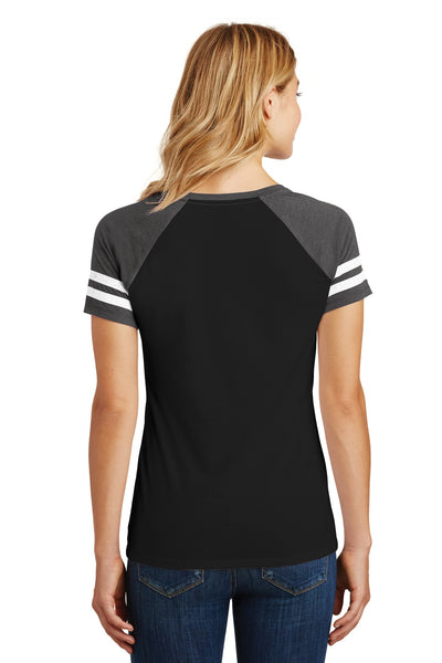 District  Women's Game V-Neck Tee. DM476