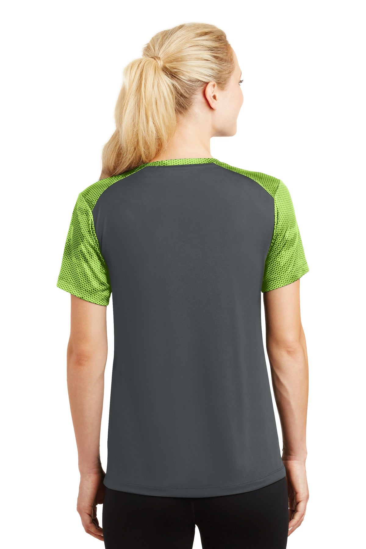 Sport-Tek Women's CamoHex Colorblock V-Neck Tee LST371