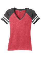 District Women's Game V-Neck Tee. DM476 District