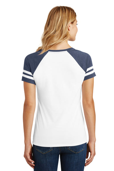 District  Women's Game V-Neck Tee. DM476
