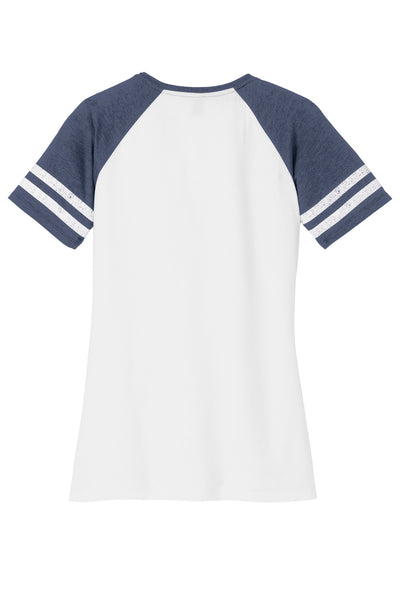 District  Women's Game V-Neck Tee. DM476
