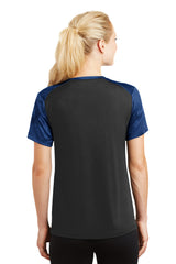 Sport-Tek Women's CamoHex Colorblock V-Neck Tee LST371