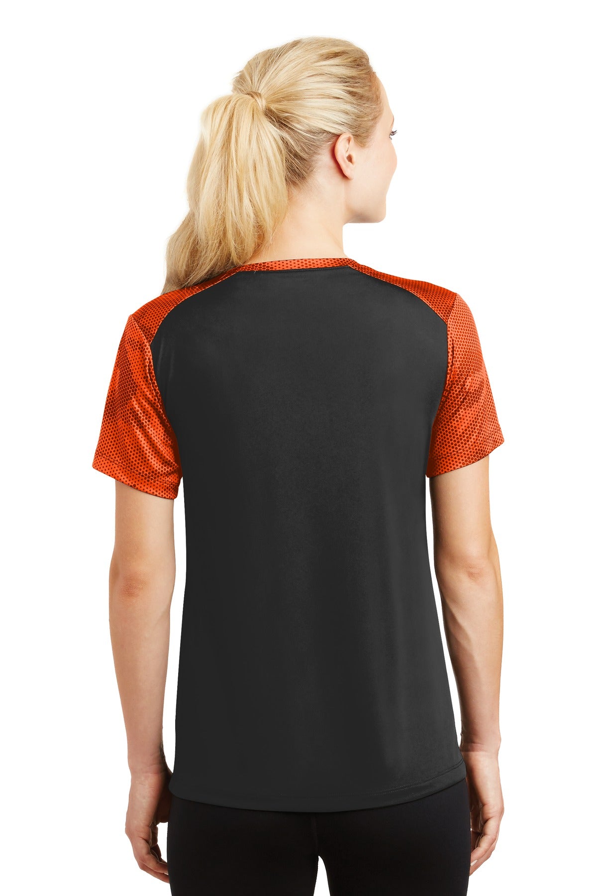 Sport-Tek Women's CamoHex Colorblock V-Neck Tee LST371