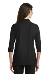 Port Authority Ladies Silk Touch 3/4-Sleeve Polo. L562