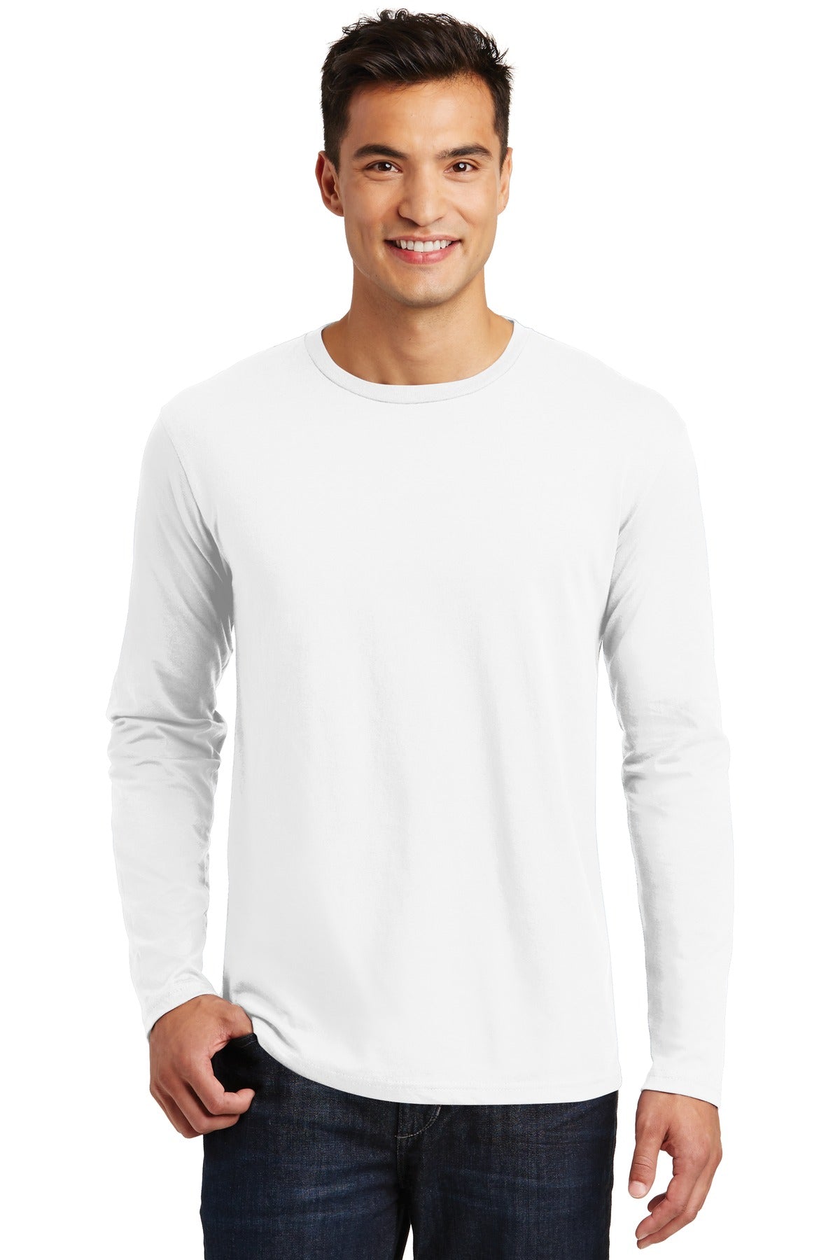 District Men's Perfect Weight Long Sleeve Tee. DT105 District
