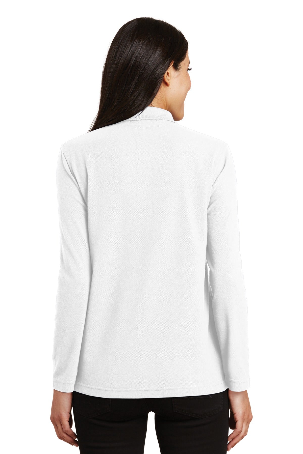 Port Authority Ladies  Silk Touch Long Sleeve Polo.  L500LS
