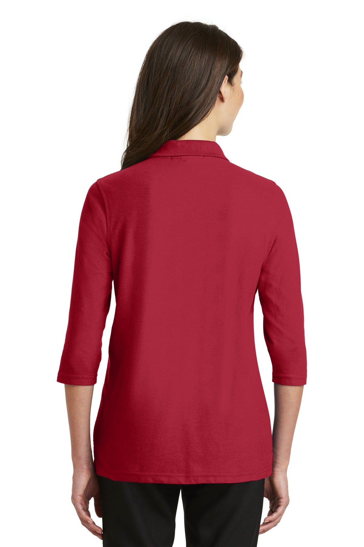 Port Authority Ladies Silk Touch 3/4-Sleeve Polo. L562