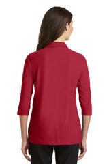 Port Authority Ladies Silk Touch 3/4-Sleeve Polo. L562