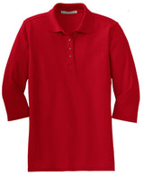 Port Authority Ladies Silk Touch 3/4-Sleeve Polo. L562