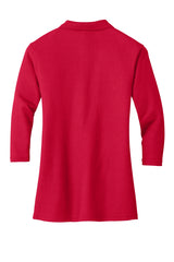 Port Authority Ladies Silk Touch 3/4-Sleeve Polo. L562