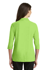 Port Authority Ladies Silk Touch 3/4-Sleeve Polo. L562