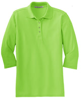 Port Authority Ladies Silk Touch 3/4-Sleeve Polo. L562