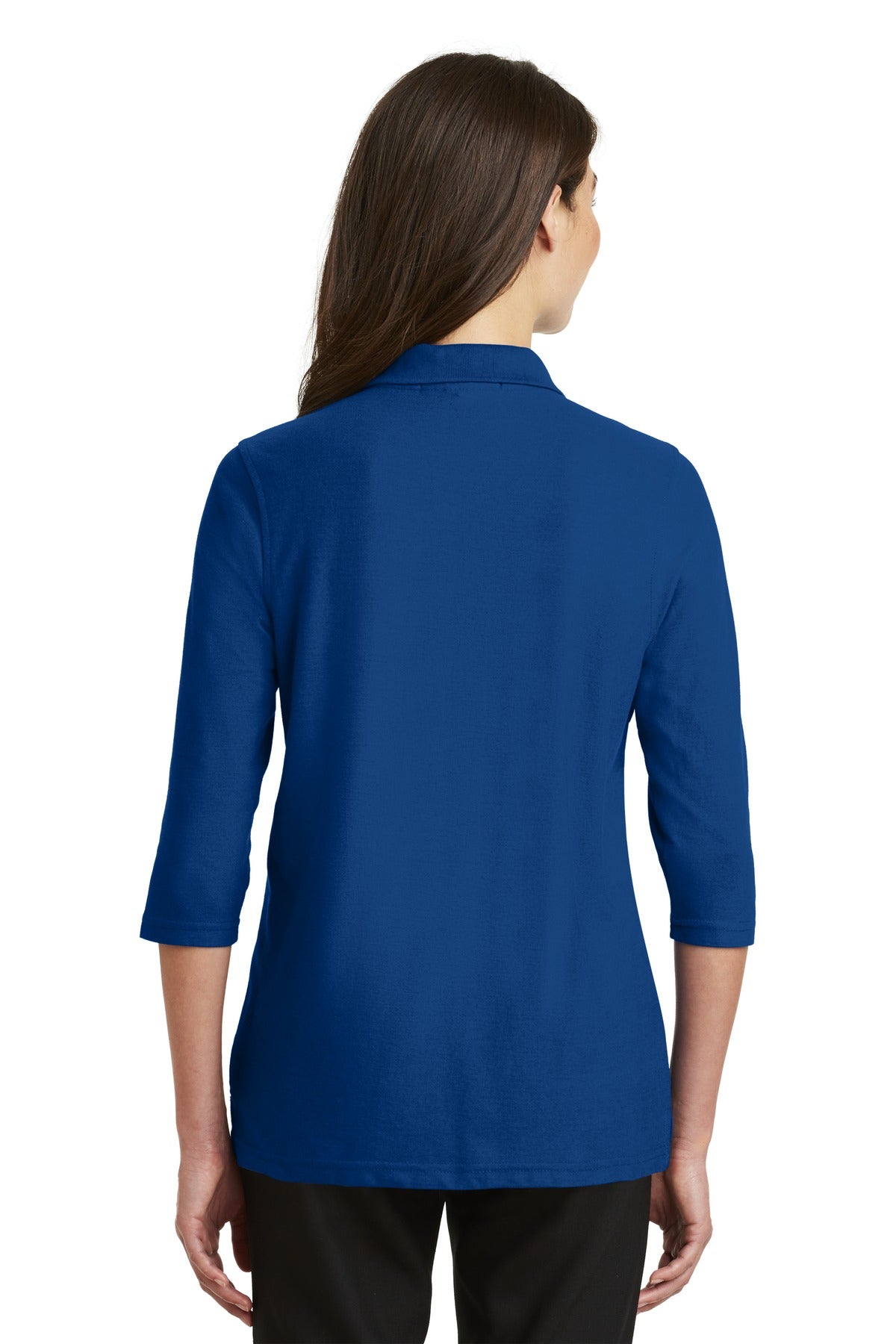 Port Authority Ladies Silk Touch 3/4-Sleeve Polo. L562