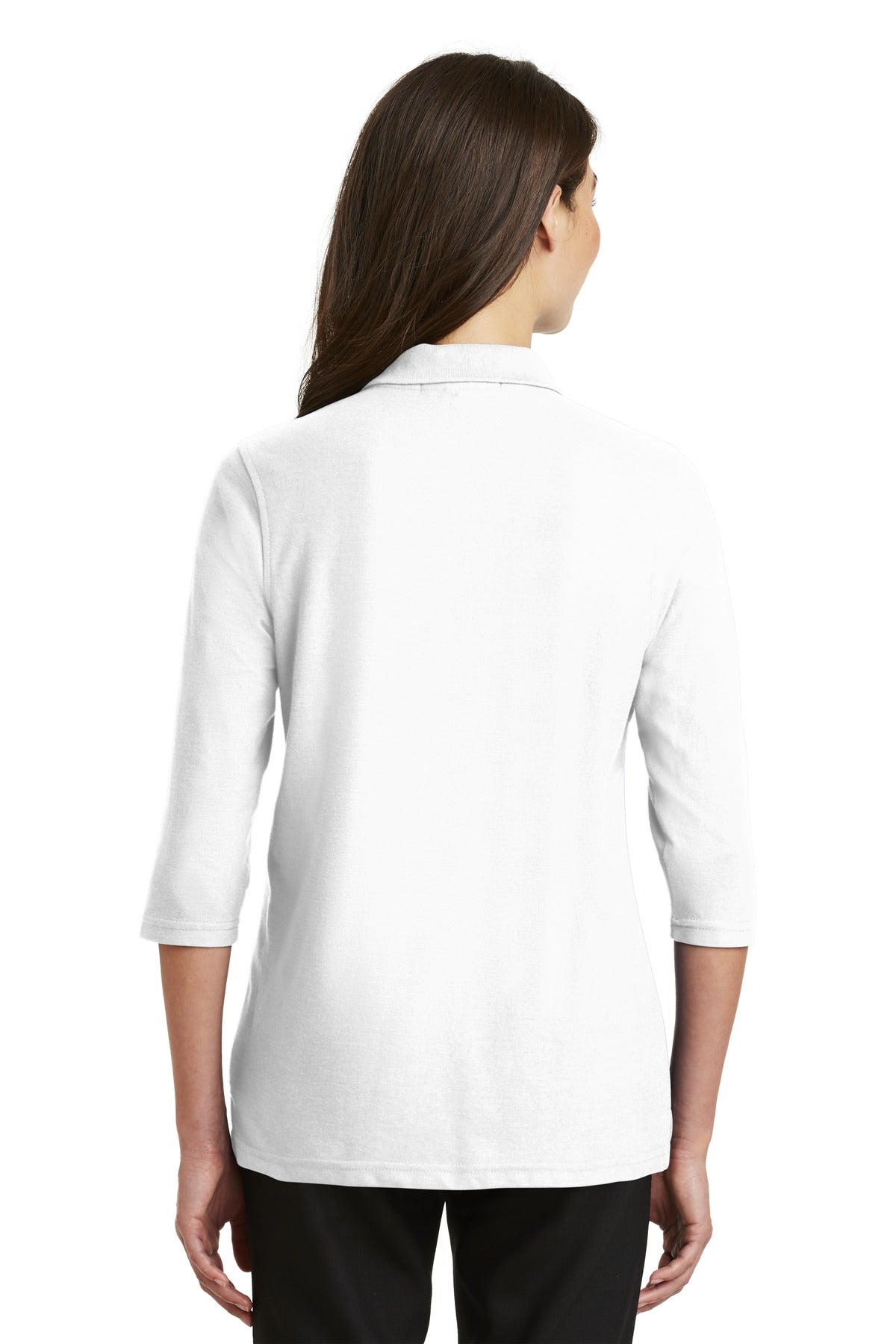 Port Authority Ladies Silk Touch 3/4-Sleeve Polo. L562