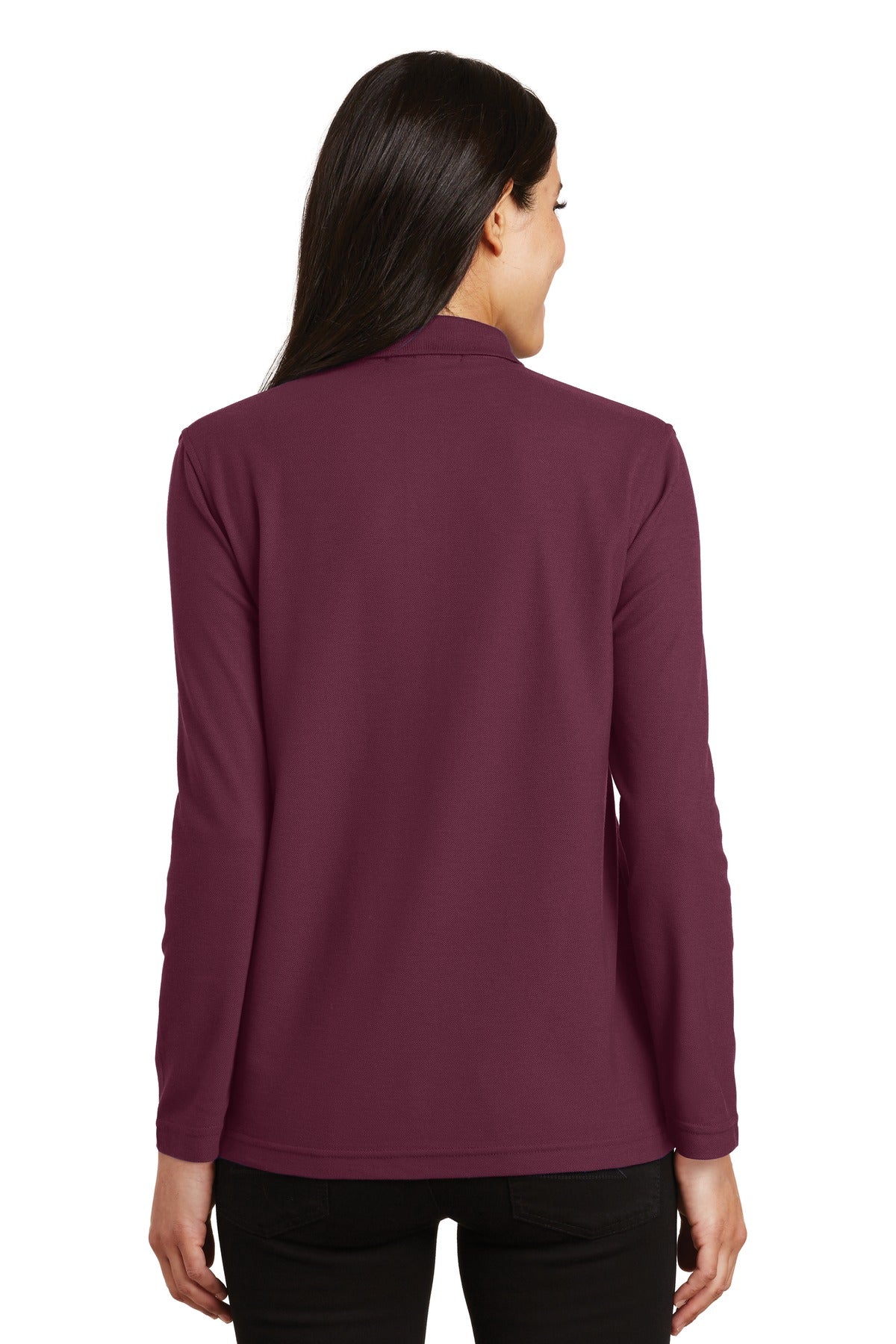 Port Authority Ladies  Silk Touch Long Sleeve Polo.  L500LS