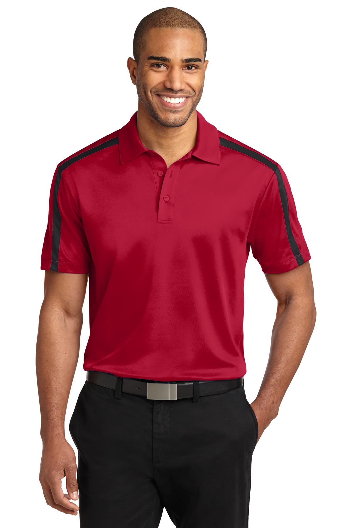 Port Authority Men's Silk Touch Performance Colorblock Stripe Polo. K547
