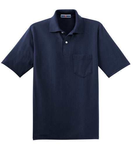 Jerzees Men's SpotShield 5.4-Ounce Jersey Knit Sport Shirt with Pocket. 436MP JERZEES