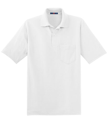 Jerzees Men's SpotShield 5.4-Ounce Jersey Knit Sport Shirt with Pocket. 436MP JERZEES