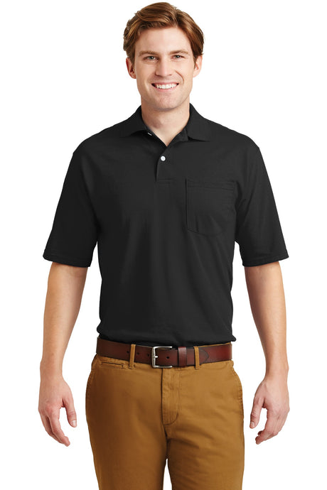 Jerzees Men's SpotShield 5.4-Ounce Jersey Knit Sport Shirt with Pocket. 436MP JERZEES