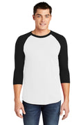 American Apparel Men's Poly-Cotton 3/4-Sleeve Raglan T-Shirt American Apparel