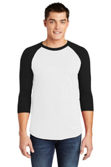 American Apparel Men's Poly-Cotton 3/4-Sleeve Raglan T-Shirt American Apparel